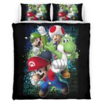 Housse De Couette Personnages Super Mario 49 Parure de lit Ensemble De Literie