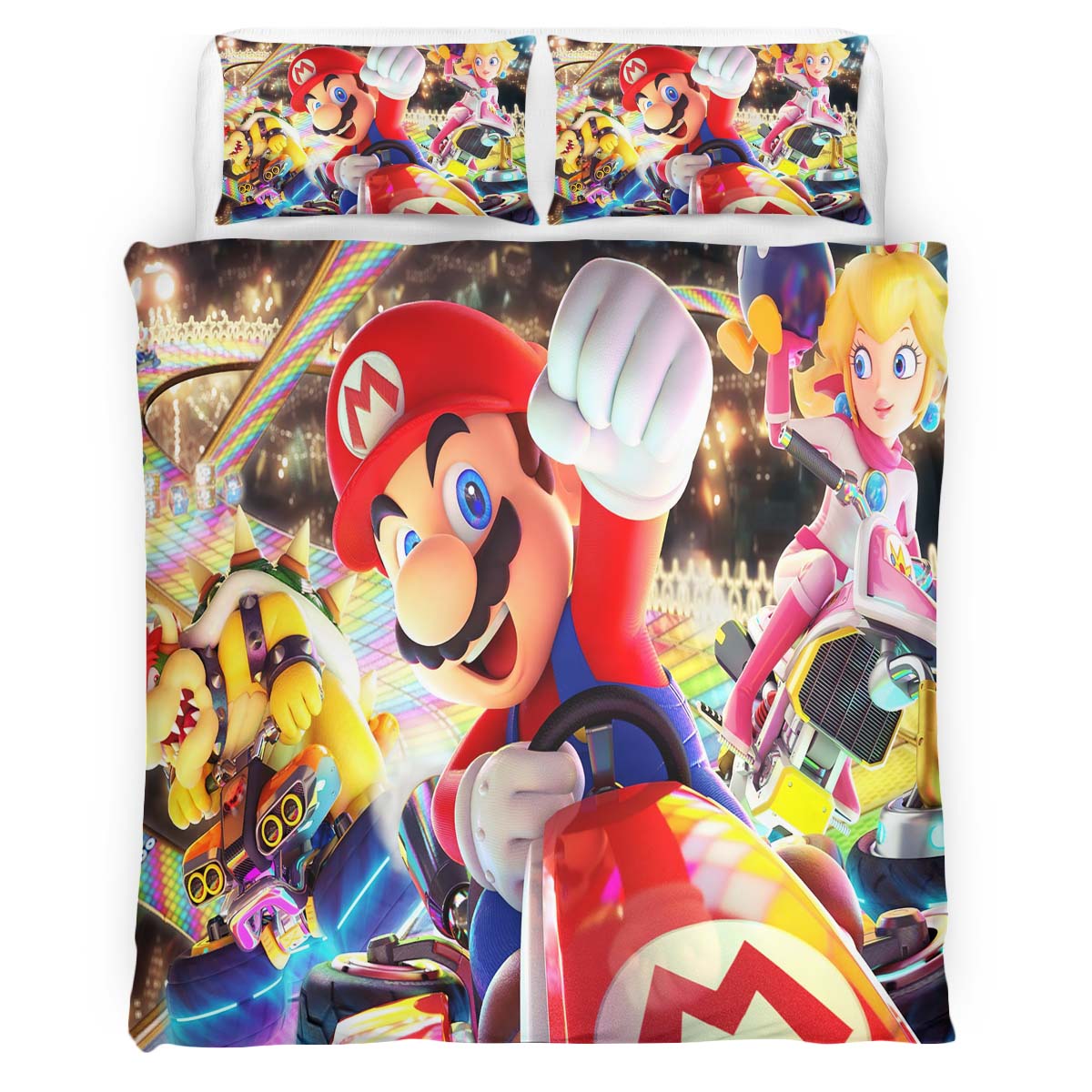 Housse De Couette Super Mario Personnages 6 Parure de lit Ensemble De Literie