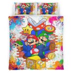 Housse De Couette Super Mario Luigi Parure de lit Ensemble De Literie