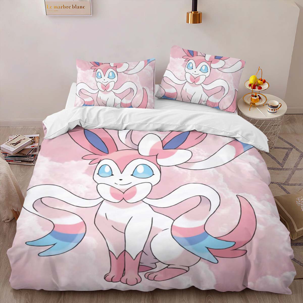 Housse De Couette Nymphali Pokémon Parure de lit Ensemble De Literie – Image 2