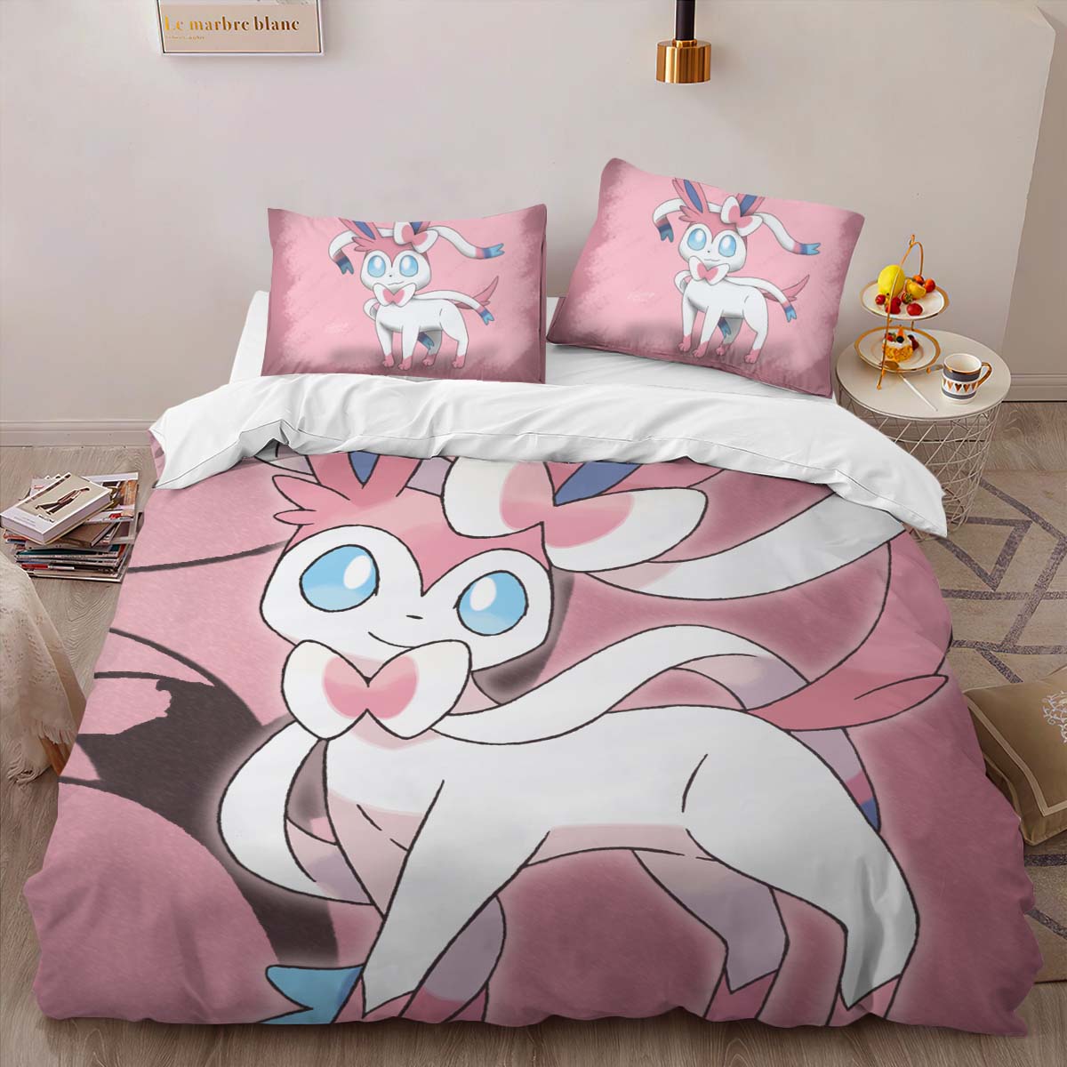 Housse De Couette Nymphali Pokémon 10 Parure de lit Ensemble De Literie – Image 2