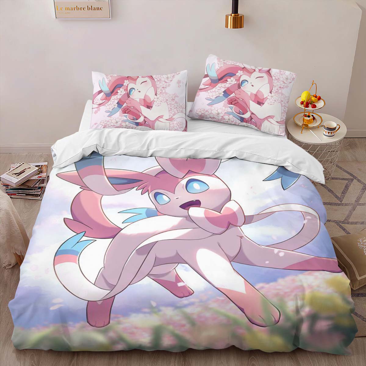Housse De Couette Nymphali Pokémon 4 Parure de lit Ensemble De Literie – Image 2