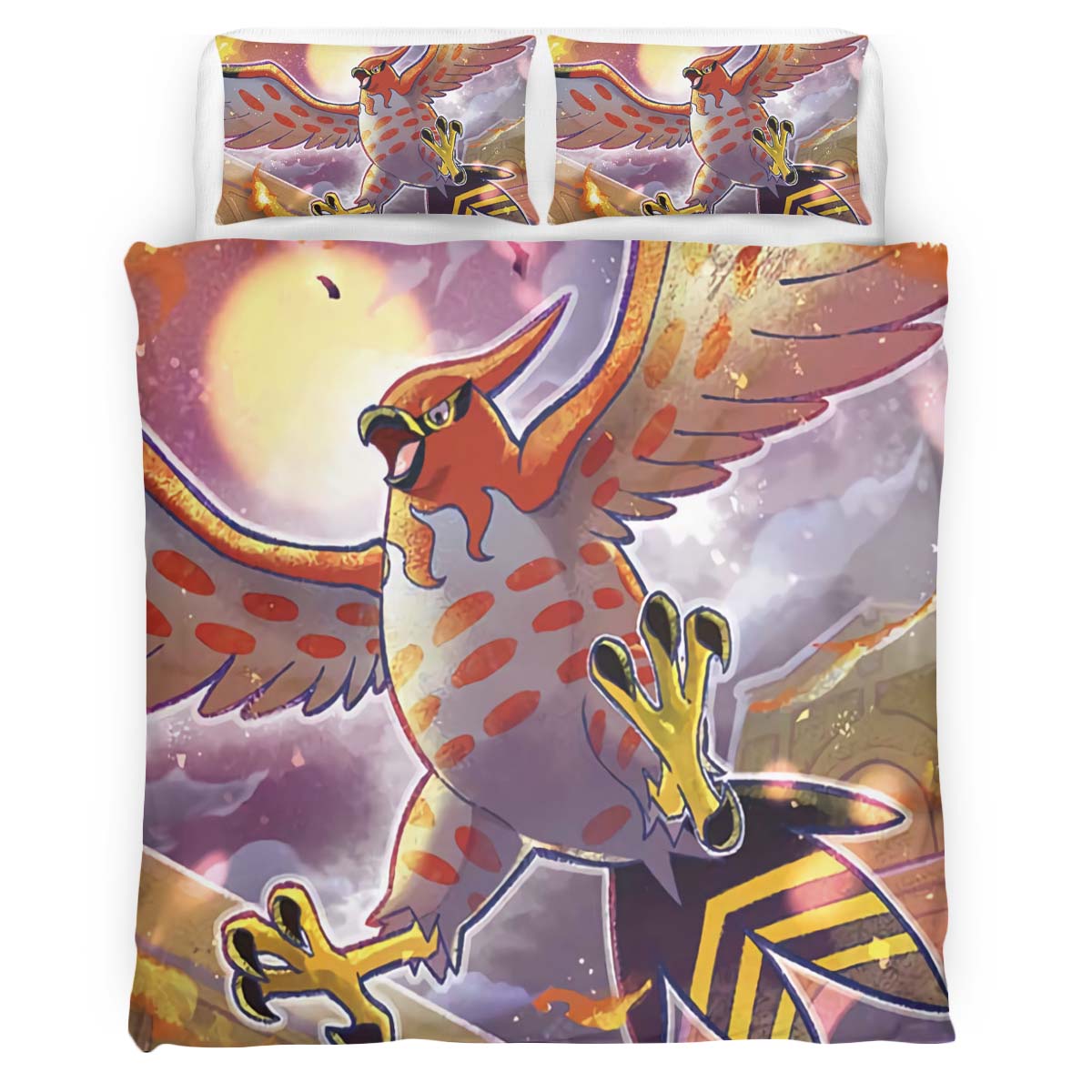 Housse De Couette Flambusard Pokémon 2 Parure de lit Ensemble De Literie