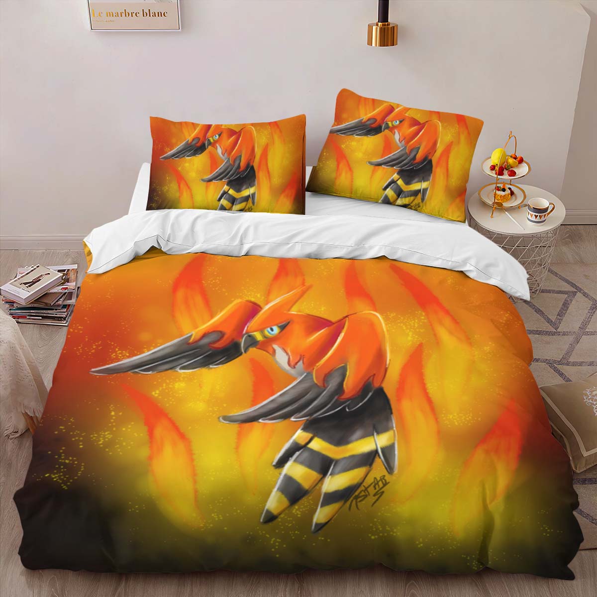 Housse De Couette Flambusard Pokémon 4 Parure de lit Ensemble De Literie – Image 2