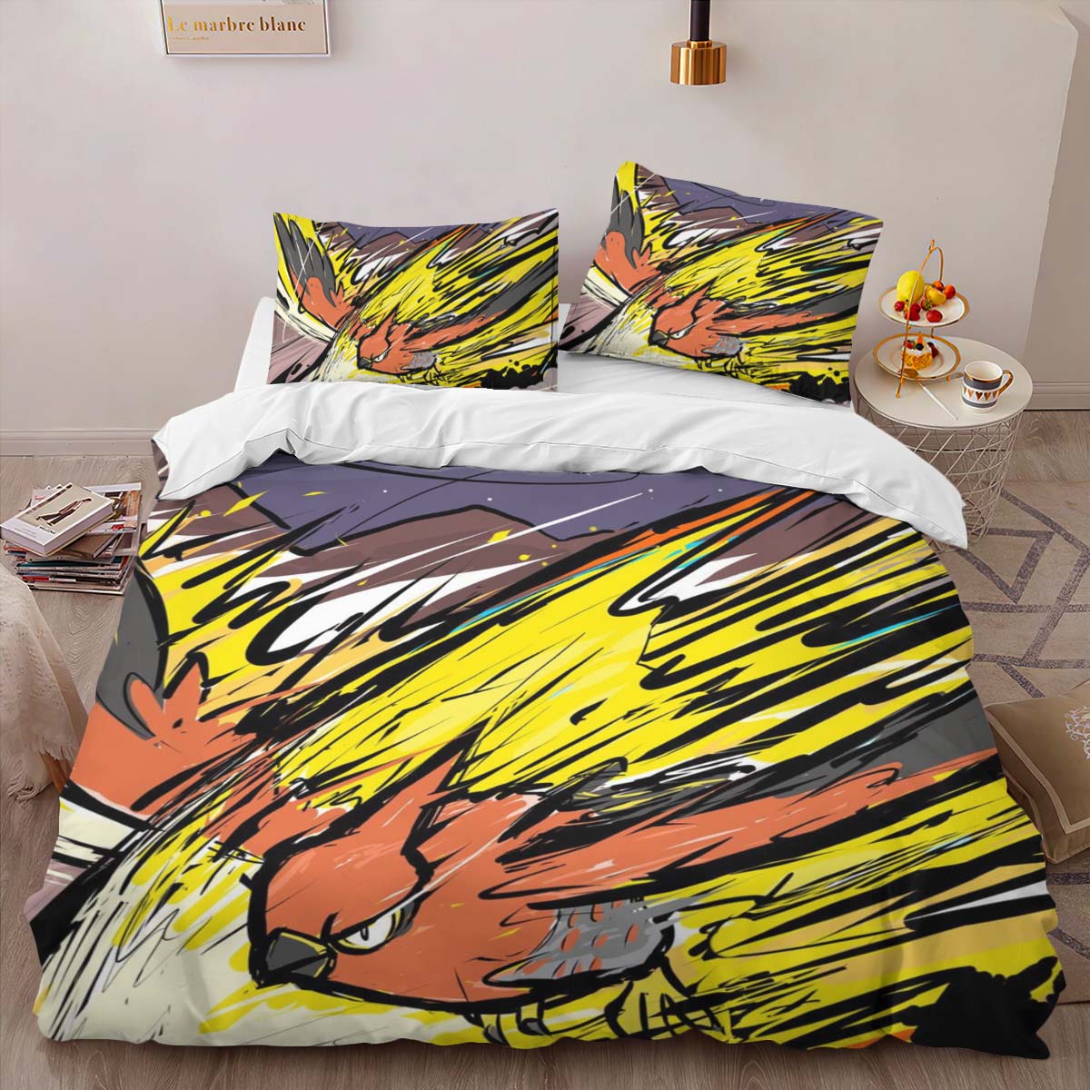 Housse De Couette Flambusard Pokémon 5 Parure de lit Ensemble De Literie – Image 2