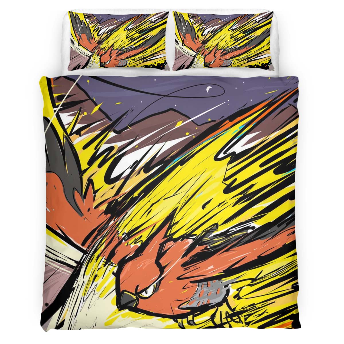 Housse De Couette Flambusard Pokémon 5 Parure de lit Ensemble De Literie