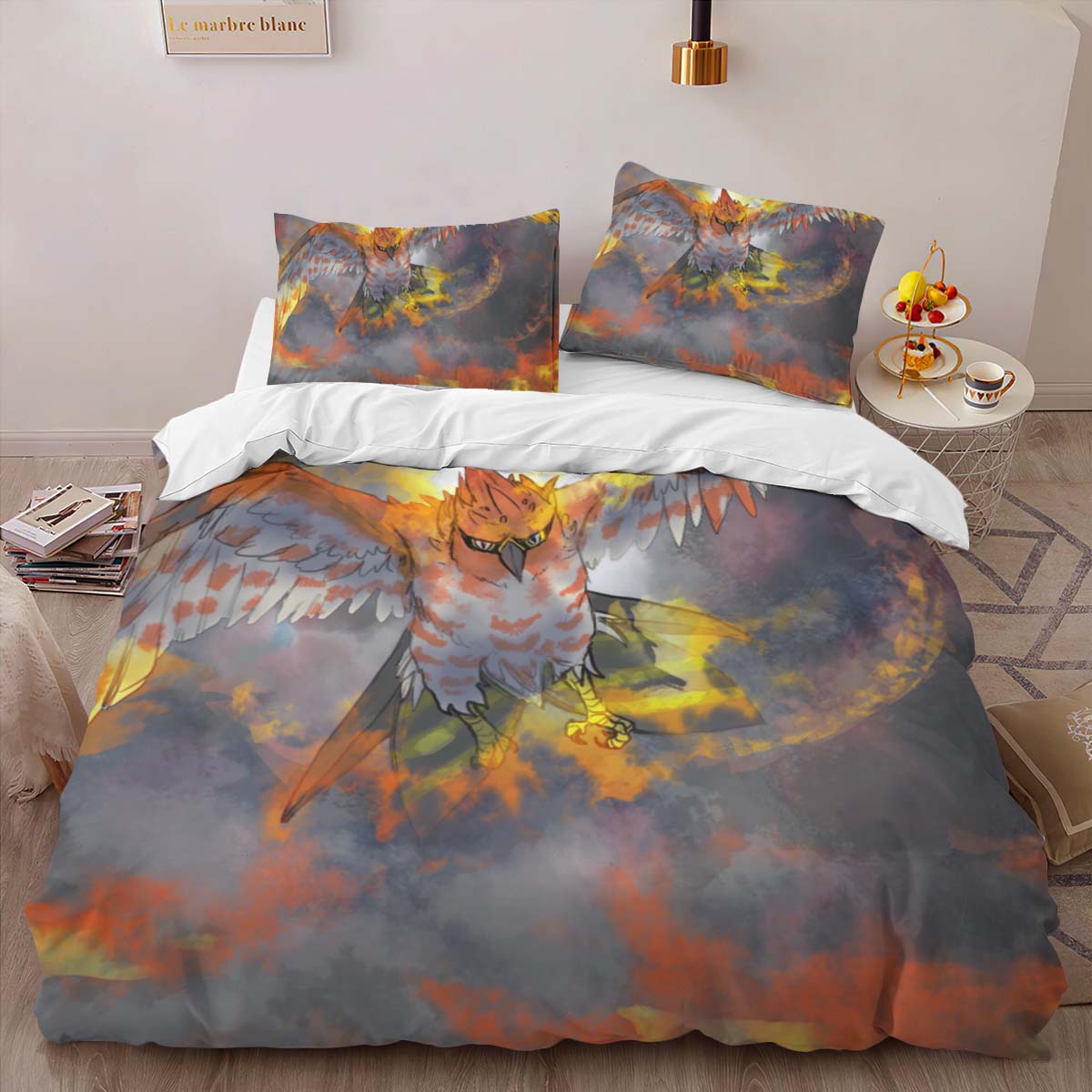 Housse De Couette Flambusard Pokémon 6 Parure de lit Ensemble De Literie – Image 2