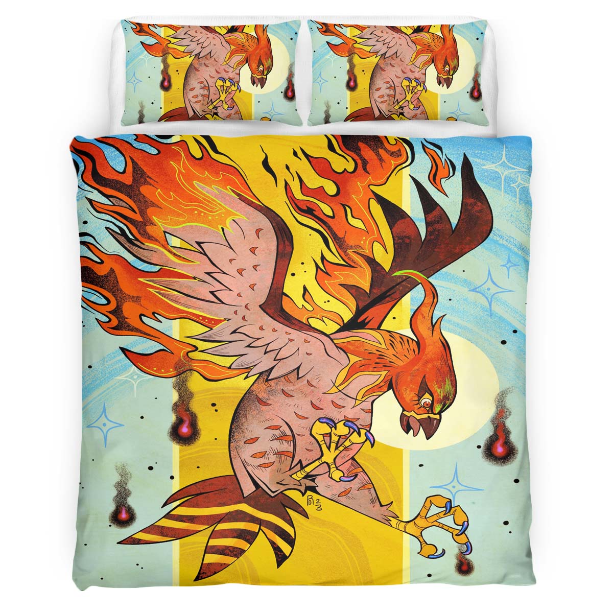 Housse De Couette Flambusard Pokémon Parure de lit Ensemble De Literie