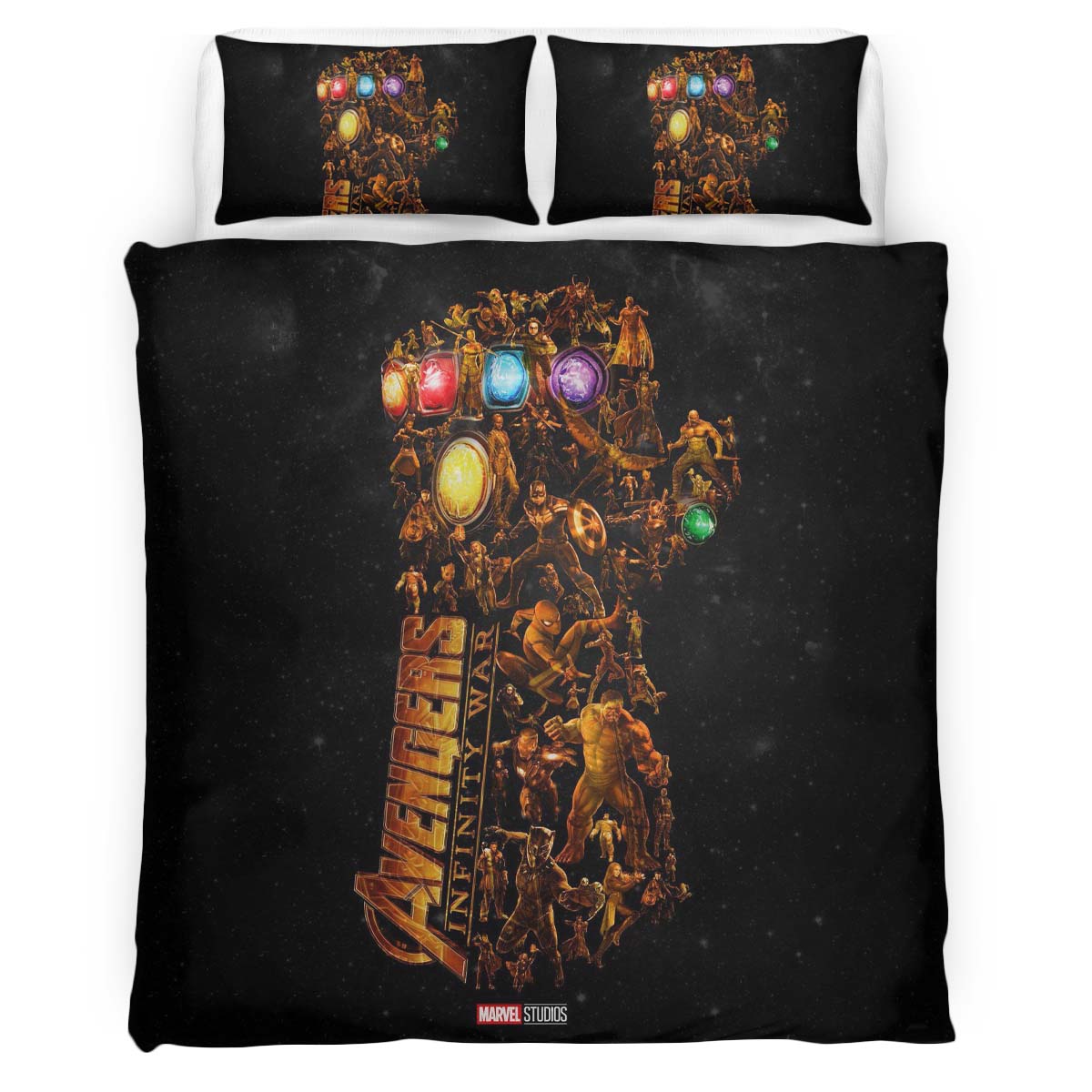 Housse De Couette Gant de Thanos Marvel Parure de lit Ensemble De Literie