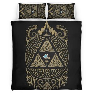Housse De Couette The Legend of Zelda – Breath of the Wild Triforce Parure de lit Ensemble De Literie