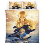 Housse De Couette The Legend of Zelda – Link & Princesse Zelda Tous les Personnages 4 Parure de lit Ensemble De Literie