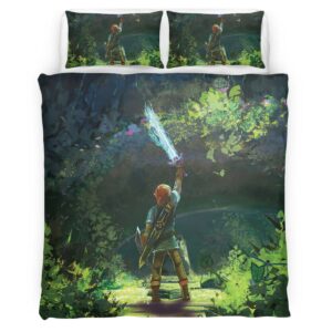 Housse De Couette The Legend of Zelda – Link dans la Forêt Parure de lit Ensemble De Literie
