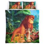 Housse De Couette Le Roi Lion Personnages Parure de lit Ensemble De Literie