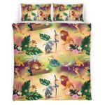 Housse De Couette Le Roi Lion Personnages 19 Parure de lit Ensemble De Literie