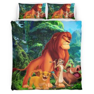 Housse De Couette Le Roi Lion Personnages Parure de lit Ensemble De Literie