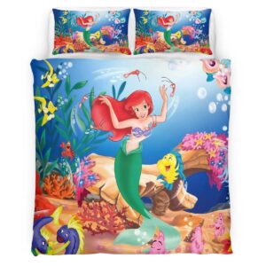 Housse De Couette La Petite Sirène Ariel 09 Parure de lit Ensemble De Literie