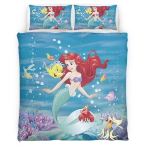 Housse De Couette La Petite Sirène Ariel 10 Parure de lit Ensemble De Literie
