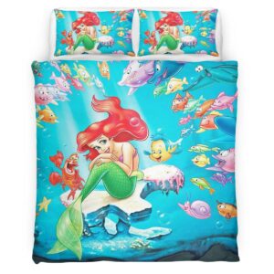 Housse De Couette La Petite Sirène Ariel 23 Parure de lit Ensemble De Literie