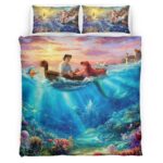 Housse De Couette La Petite Sirène Ariel 35 Parure de lit Ensemble De Literie