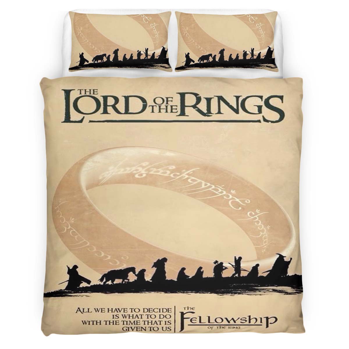 Housse De Couette Le Seigneur des Anneaux 16 Parure de lit Ensemble De Literie