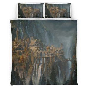 Housse De Couette Le Seigneur des Anneaux – Rivendell et la Cascade Parure de lit Ensemble De Literie