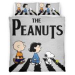 Housse De Couette Les Peanuts Personnages 4 Parure de lit Ensemble De Literie