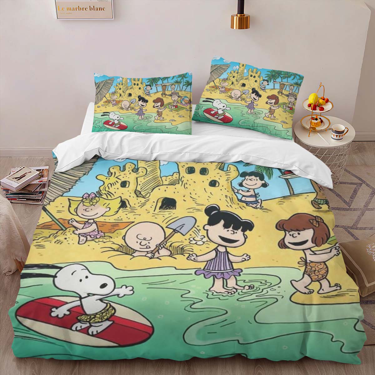 Housse De Couette Les Peanuts Personnages 5 Parure de lit Ensemble De Literie – Image 2