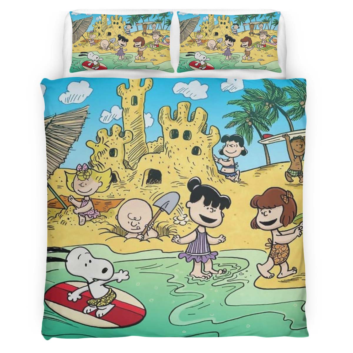 Housse De Couette Les Peanuts Personnages 5 Parure de lit Ensemble De Literie
