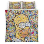 Housse De Couette Les Simpson Tous les personnages 02 Parure de lit Ensemble De Literie