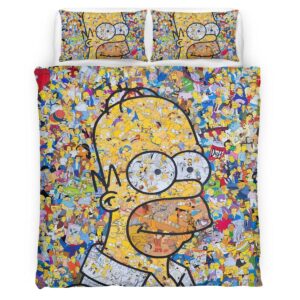 Housse De Couette Les Simpson Tous les personnages 02 Parure de lit Ensemble De Literie