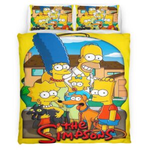 Housse De Couette Les Simpson Tous les personnages 03 Parure de lit Ensemble De Literie