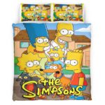 Housse De Couette Les Simpson Tous les personnages 04 Parure de lit Ensemble De Literie