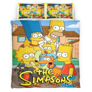 Housse De Couette Les Simpson Tous les personnages 04 Parure de lit Ensemble De Literie