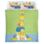 Housse De Couette Les Simpson Tous les personnages 13 Parure de lit Ensemble De Literie