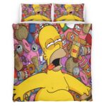 Housse De Couette Les Simpson Homer Simpson Parure de lit Ensemble De Literie