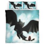 Housse De Couette Krokmou Dragons 04 Parure de lit Ensemble De Literie
