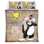 Housse De Couette Titi et Grosminet Looney Tunes 03 Parure de lit Ensemble De Literie
