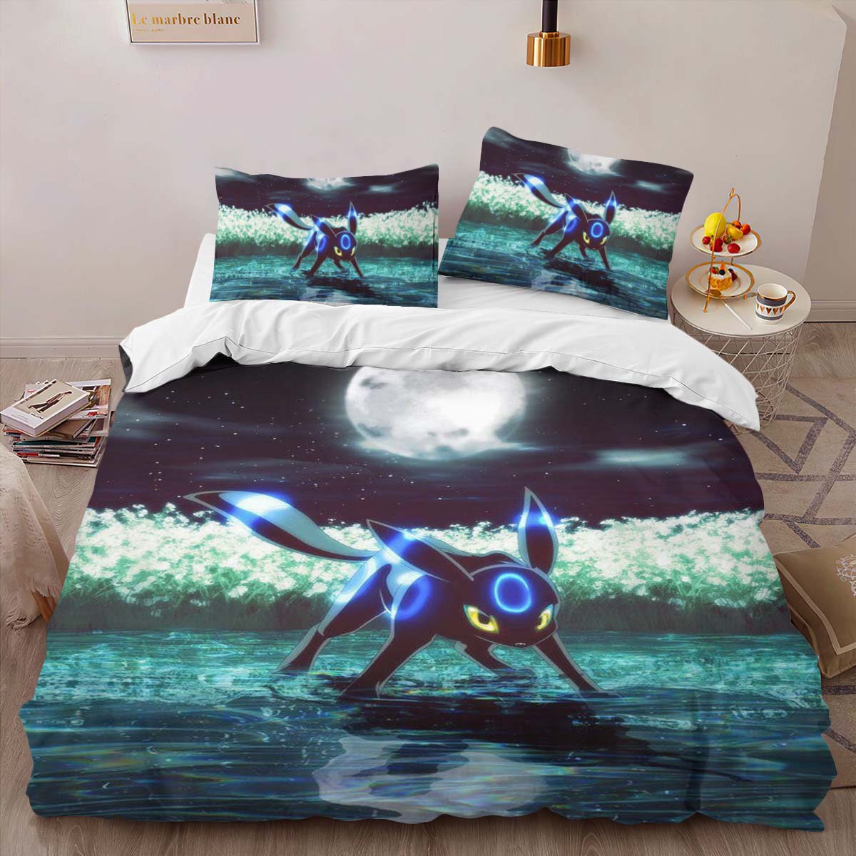 Housse De Couette Umbreon Pokémon 7 Parure de lit Ensemble De Literie – Image 2