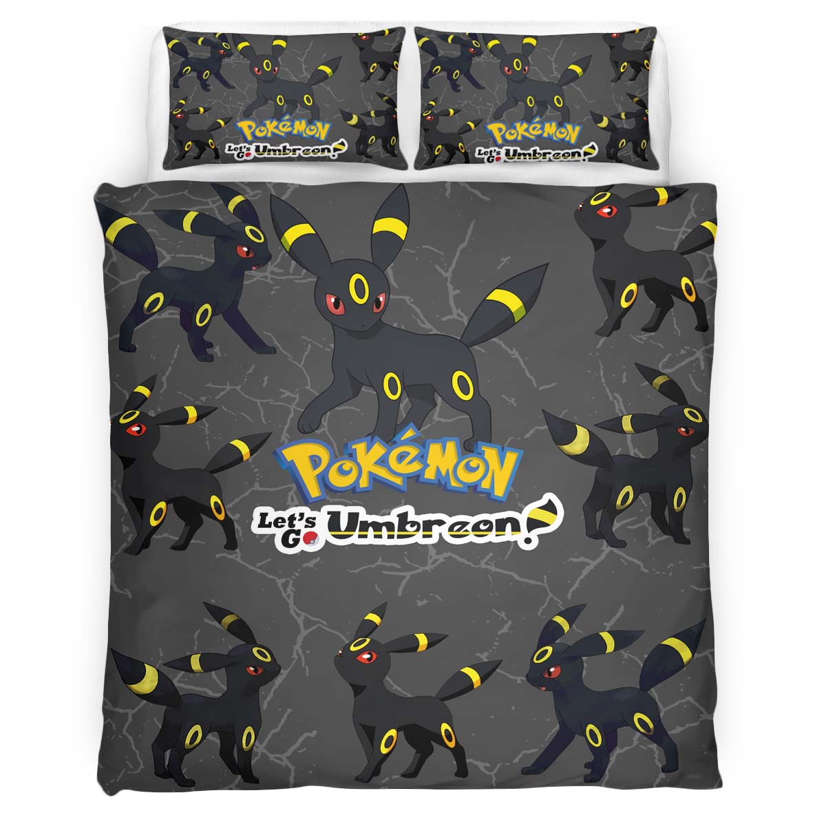 Housse De Couette Umbreon Pokémon Parure de lit Ensemble De Literie