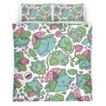 Housse De Couette Florizarre, Herbizarre & Bulbizarre Pokémon Parure de lit Ensemble De Literie