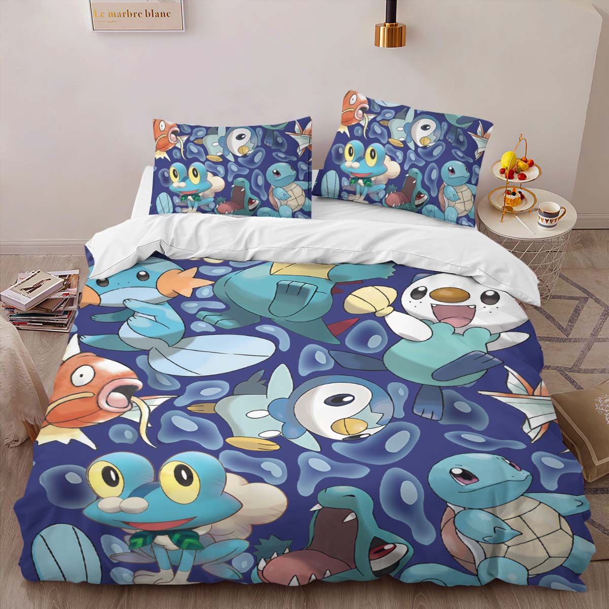 Housse De Couette Pokémon Type Eau Parure de lit Ensemble De Literie – Image 2