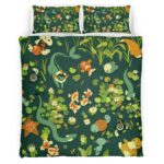 Housse De Couette Pokémon Type Eau 3 Parure de lit Ensemble De Literie