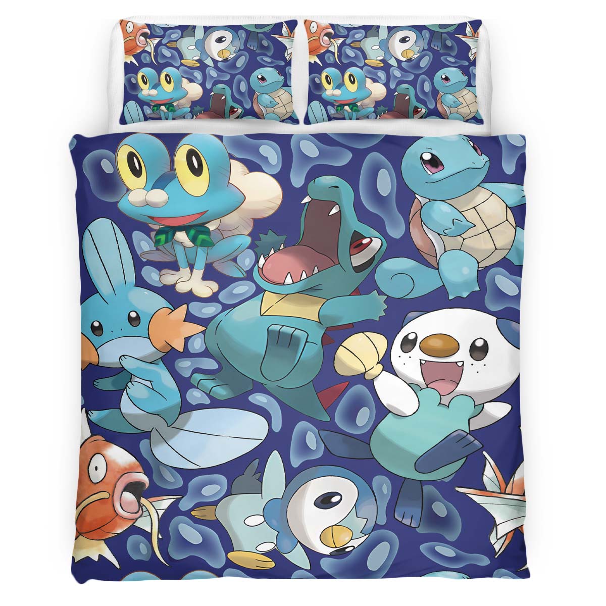 Housse De Couette Pokémon Type Eau Parure de lit Ensemble De Literie