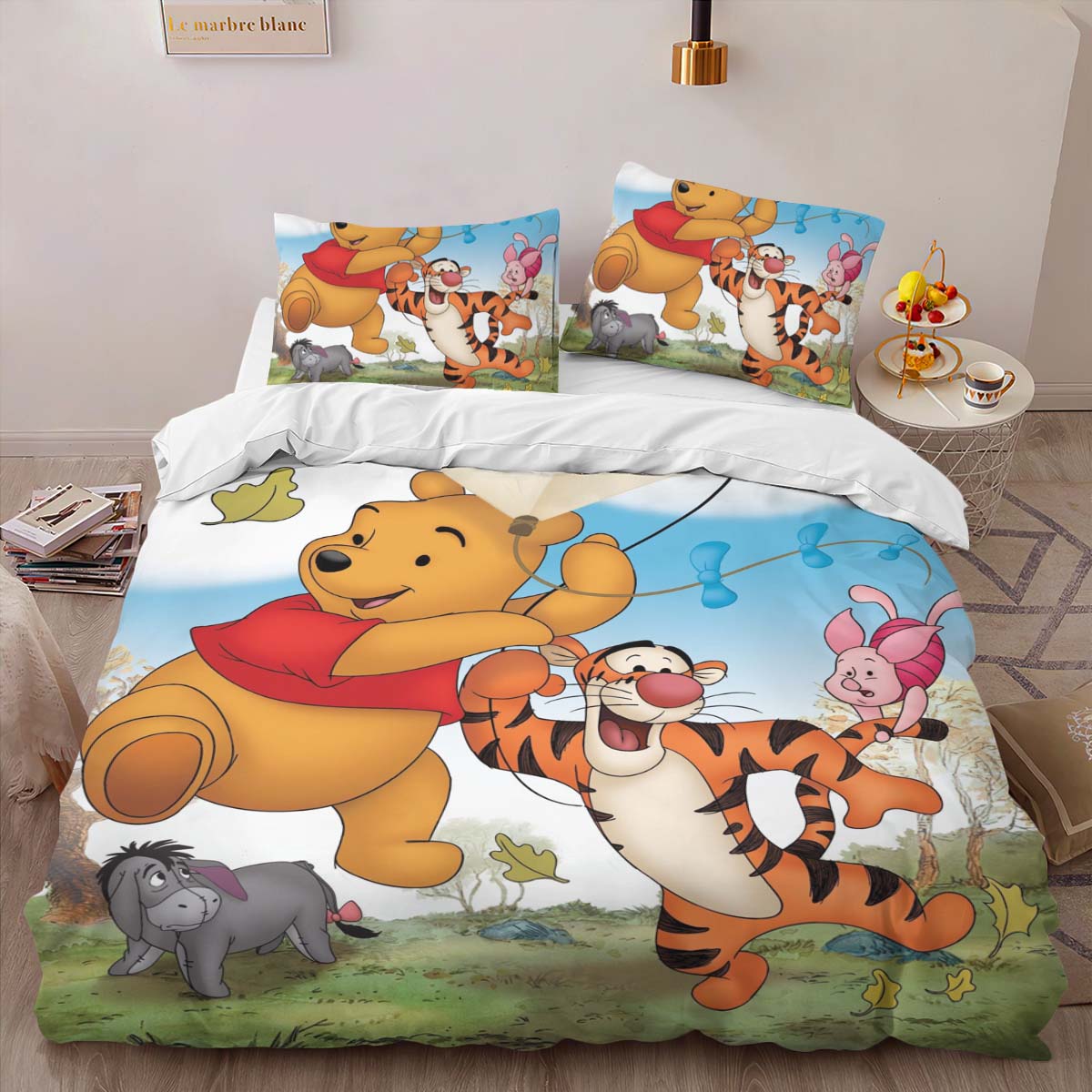 Housse De Couette Winnie l’Ourson et ses Amis 19 Parure de lit Ensemble De Literie – Image 2