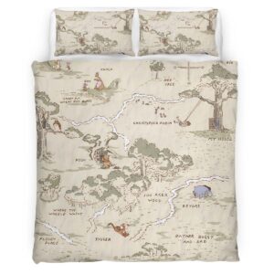 Housse De Couette Winnie l’Ourson et ses Amis Parure de lit Ensemble De Literie