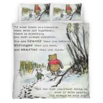 Housse De Couette Winnie l’Ourson et Porcinet Parure de lit Ensemble De Literie