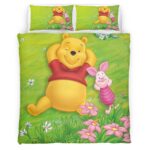 Housse De Couette Winnie l’Ourson et Porcinet 3 Parure de lit Ensemble De Literie
