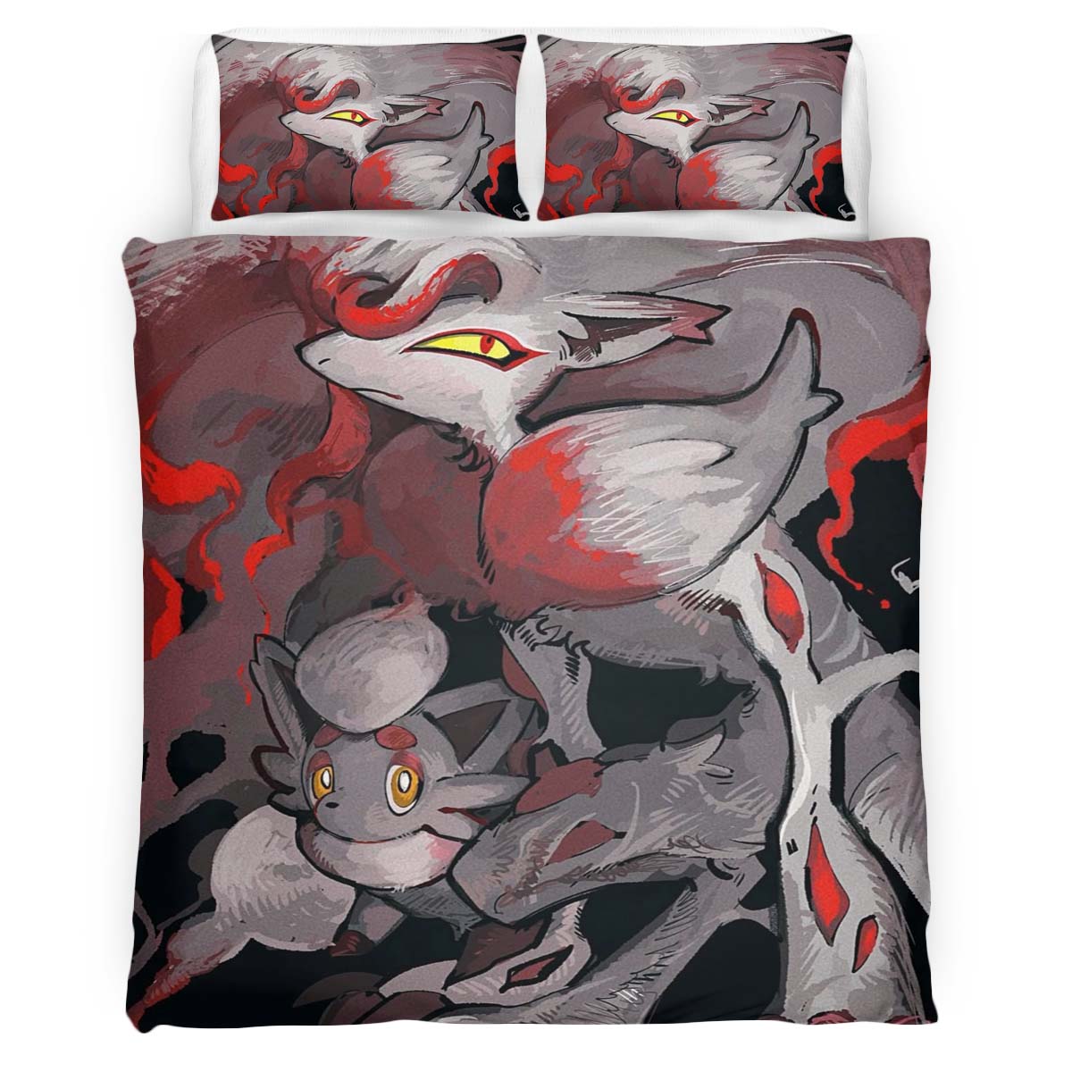 Housse De Couette Zorua & Zoroark Pokémon 6 Parure de lit Ensemble De Literie