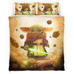 Housse De Couette Bébé Yoda Star Wars 3 Parure de lit Ensemble De Literie