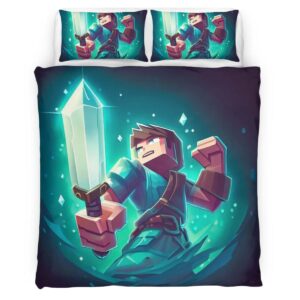 Housse De Couette Herobrine personnage principal Minecraft Parure de lit Ensemble De Literie